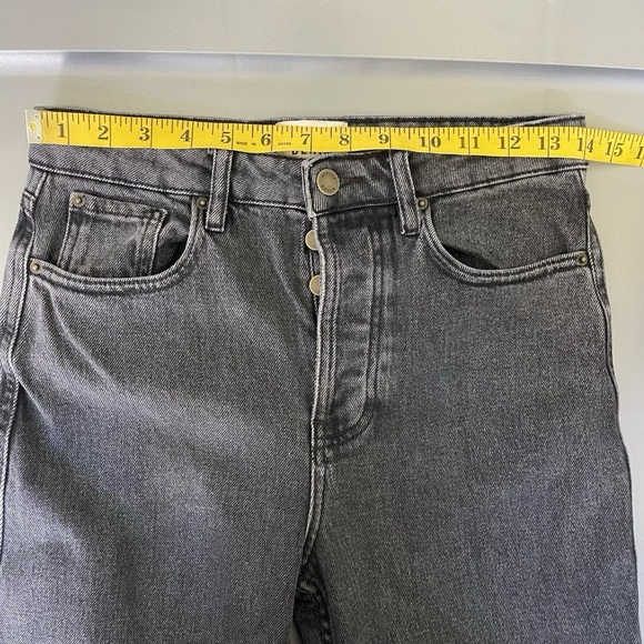 Sézane Brut Sexy Organic Cotton Straight Leg Middle Grey Jeans 36 / US 4 Tall - Picture 11 of 16